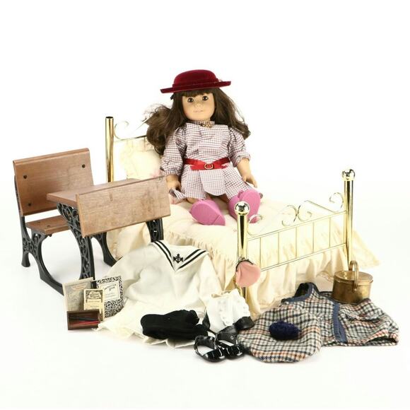 American Girl Doll Samantha with Samantha School Story and Bed